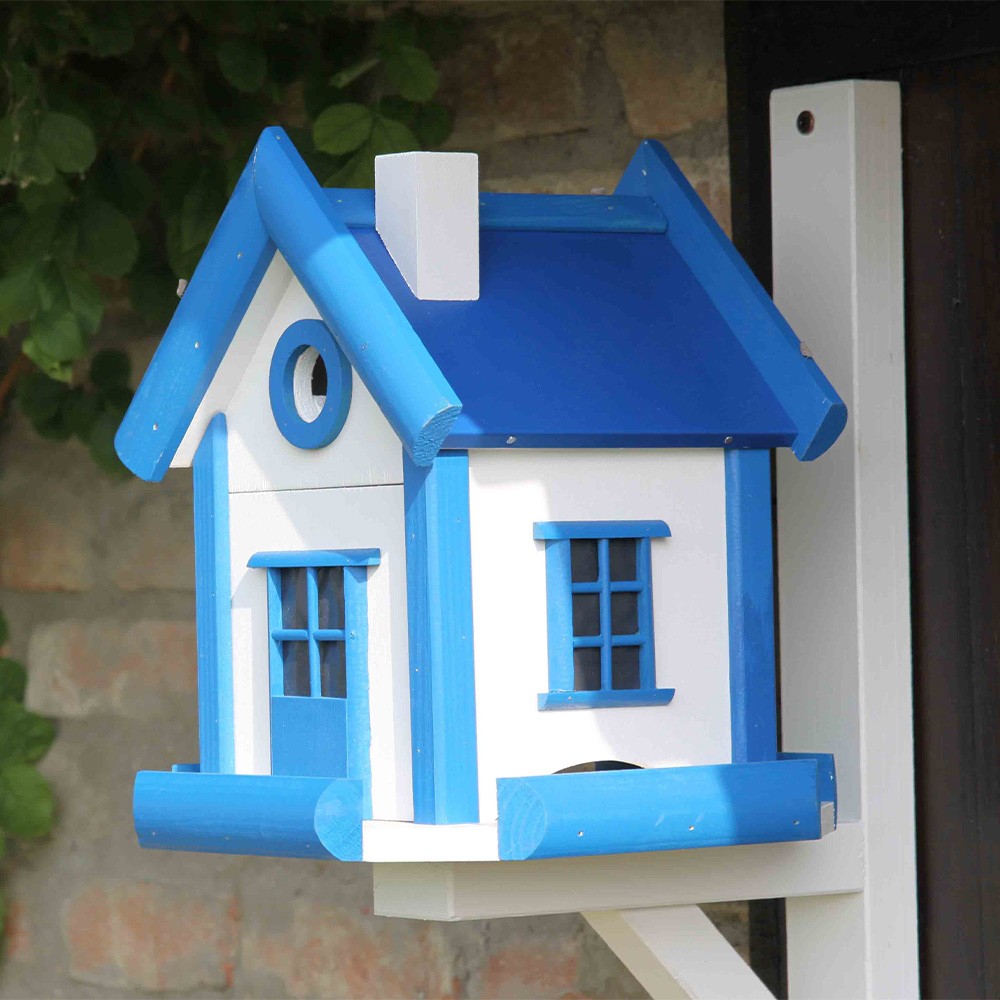 Bird nest wooden house for outdoor garden Sweety Azzurro