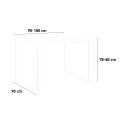 Extendable Dining Table 90x90-180cm White Tecno Libra Discounts