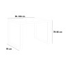 Extendable Dining Table 90x90-180cm White Tecno Libra Discounts