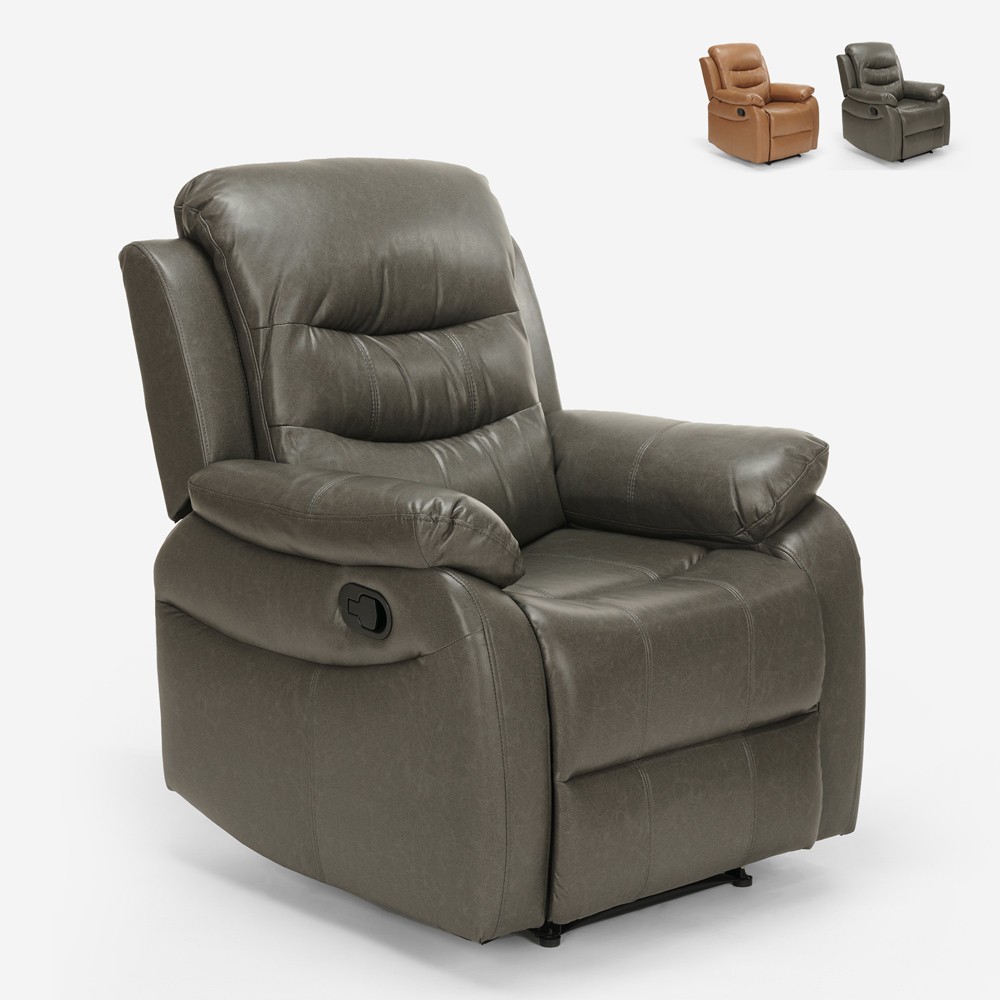 Relaxing reclining armchair for seniors Panama Lux living room footstool
