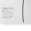 Square Wall Clock with Calendar, Modern Poppy Flower Design Sale