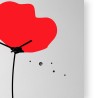 Square Wall Clock with Calendar, Modern Poppy Flower Design Discounts