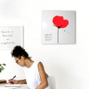 Square Wall Clock with Calendar, Modern Poppy Flower Design Catalog