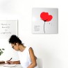 Square Wall Clock with Calendar, Modern Poppy Flower Design Catalog