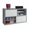 Tv Stand Home Furniture Multi-purpose White Cement Effect Sliding Door Offers