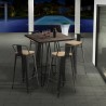 High stool table Industrial 60x60 metal steel wood Bolt On Sale