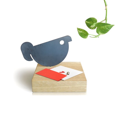 Iron wood paperweight magnet desk office Bird Messenger Promotion