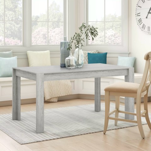 Gray rectangular dining room table 160X90 modern design Norman