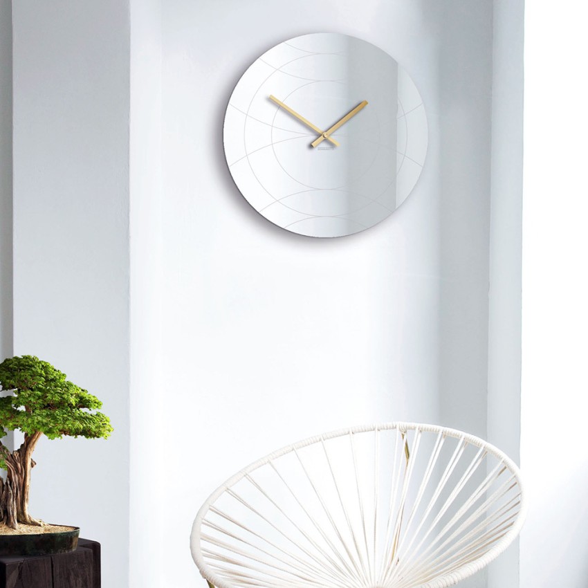 Elegance Modern Round Gold Wall Mirror Clock Promotion
