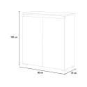 Multipurpose sideboard living room kitchen entrance 3 shelves white Sale