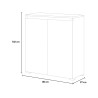 Multipurpose sideboard living room kitchen entrance 3 shelves white Sale