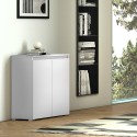 Multipurpose sideboard living room kitchen entrance 3 shelves white Promotion