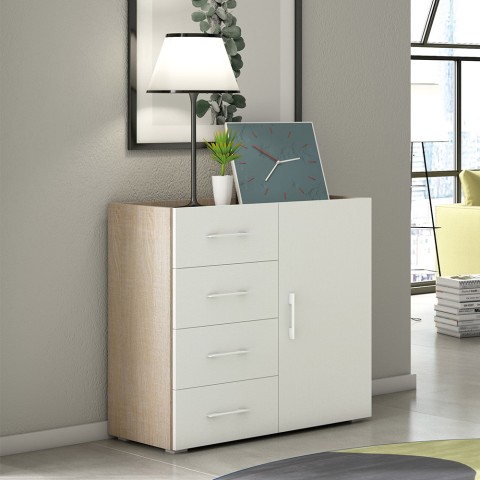 Bedroom dresser design sideboard 4 drawers wood white Promotion