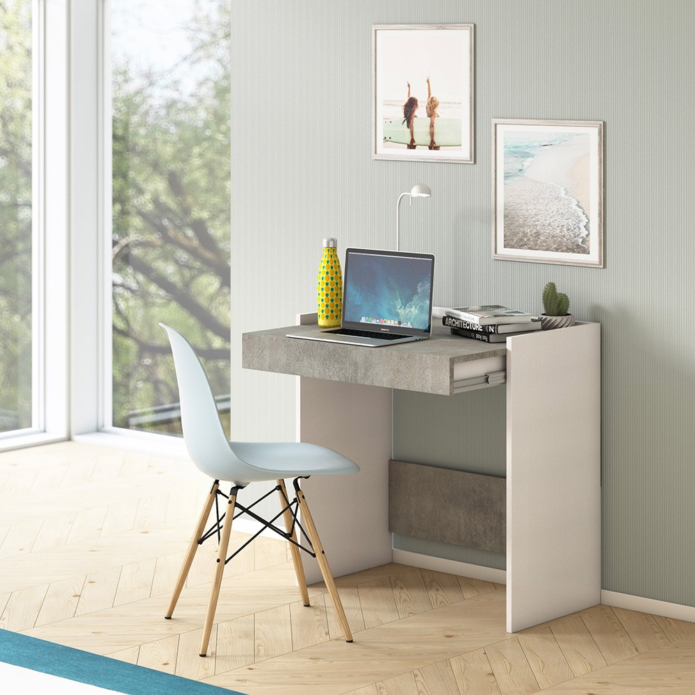 Smartworking desk 80x40 home office modern drawer Home Desk