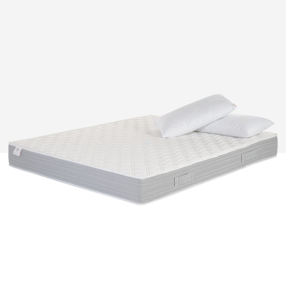 Orthopedic Double Mattress 160x190 with 2 Memory Top Soft L Pillows