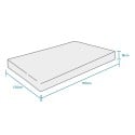 Square and a half mattress 120x190 Memory foam orthopaedic Double Comfort M Model