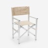 2 Folding beach chairs portable aluminium textilene Regista Gold Characteristics