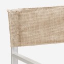 2 Folding beach chairs portable aluminium textilene Regista Gold Measures
