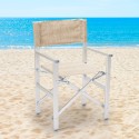 2 Folding beach chairs portable aluminium textilene Regista Gold Model