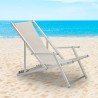Sea beach deck chair with aluminum folding armrests Riccione Gold Lux Sale