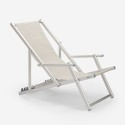 Sea beach deck chair with aluminum folding armrests Riccione Gold Lux Discounts