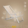 4 Deck chairs beach beach armrests aluminium folding Riccione Gold Lux On Sale
