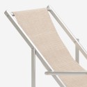 4 Deck chairs beach beach armrests aluminium folding Riccione Gold Lux Catalog