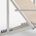 4 Deck chairs beach beach armrests aluminium folding Riccione Gold Lux Bulk Discounts