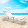 Aluminium folding beach sun lounger Gabicce Gold On Sale