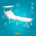 Aluminium folding beach sun lounger Gabicce Gold Offers