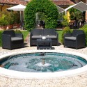 Grand Soleil Sorrento Poly rattan garden lounge 4 seats Cost