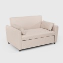 2 seater fabric pull-out sofa bed with modern design PORTO RICO Catalog