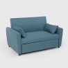 2 seater fabric pull-out sofa bed with modern design PORTO RICO Characteristics
