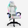 White gaming chair LED massage recliner ergonomic chair Pixy Plus Discounts