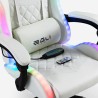 White gaming chair LED massage recliner ergonomic chair Pixy Plus Cheap