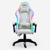 White gaming chair LED ergonomic recliner cushion Pixy Sale