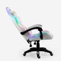 White gaming chair LED ergonomic recliner cushion Pixy Bulk Discounts