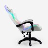 White Gaming Chair with LED, Reclining Ergonomic Design, Pixy Cushion Bulk Discounts