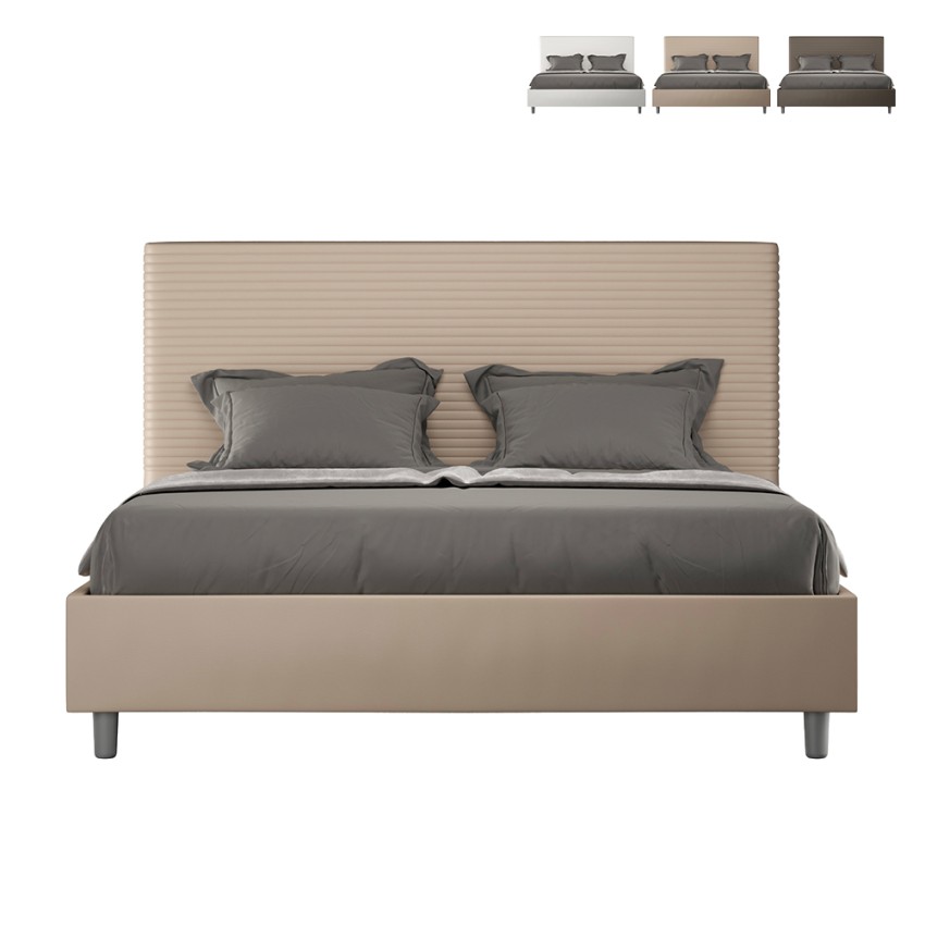 Focus M modern leatherette 160x190 storage double bed Measures