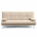 2 seater faux leather sofa bed with armrests Olivina for home and public places ready to sleep Sale