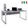 Desk 170x80cm office study smartworking gray white Metaldesk On Sale