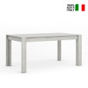 Gray rectangular dining room table 160X90 modern design Norman On Sale
