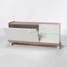 Modern design white Tv stand with wheels, drawers and spacious compartment Sale
