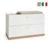White Dresser with 2 Drawers and oak base On Sale