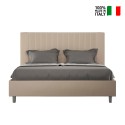 Modern leatherette double bed 160x190 Goya M Choice Of