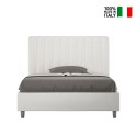Agueda P French leatherette bed 120x190 square and a half 120x190 container Offers