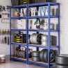 Metal shelving unit with shelves 150x70x30 cm 5 shelves 950 Kg Element Offers