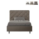 Upholstered French bed 120x190 square and a half with storage box Priya P Catalog