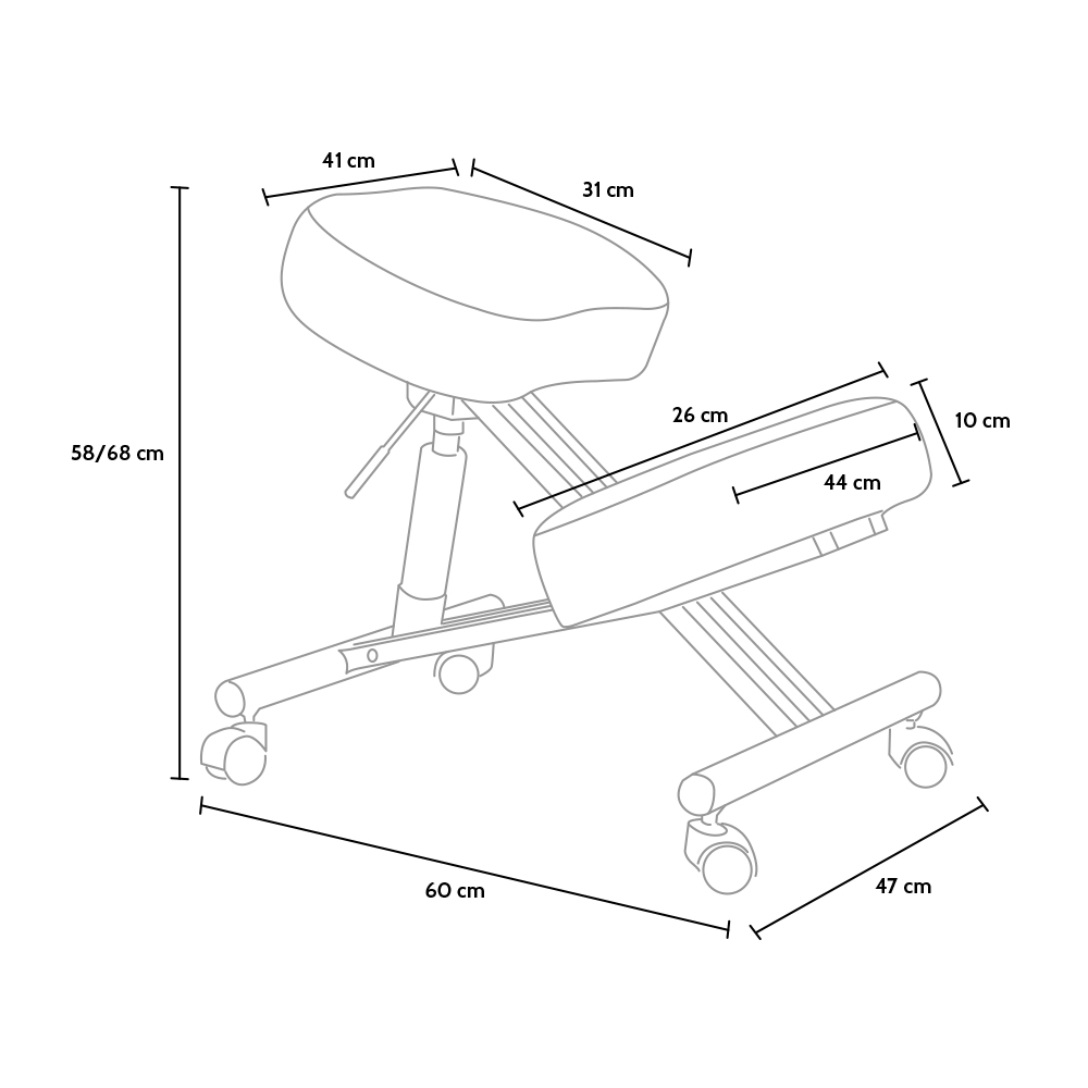 kneeling chair dimensions