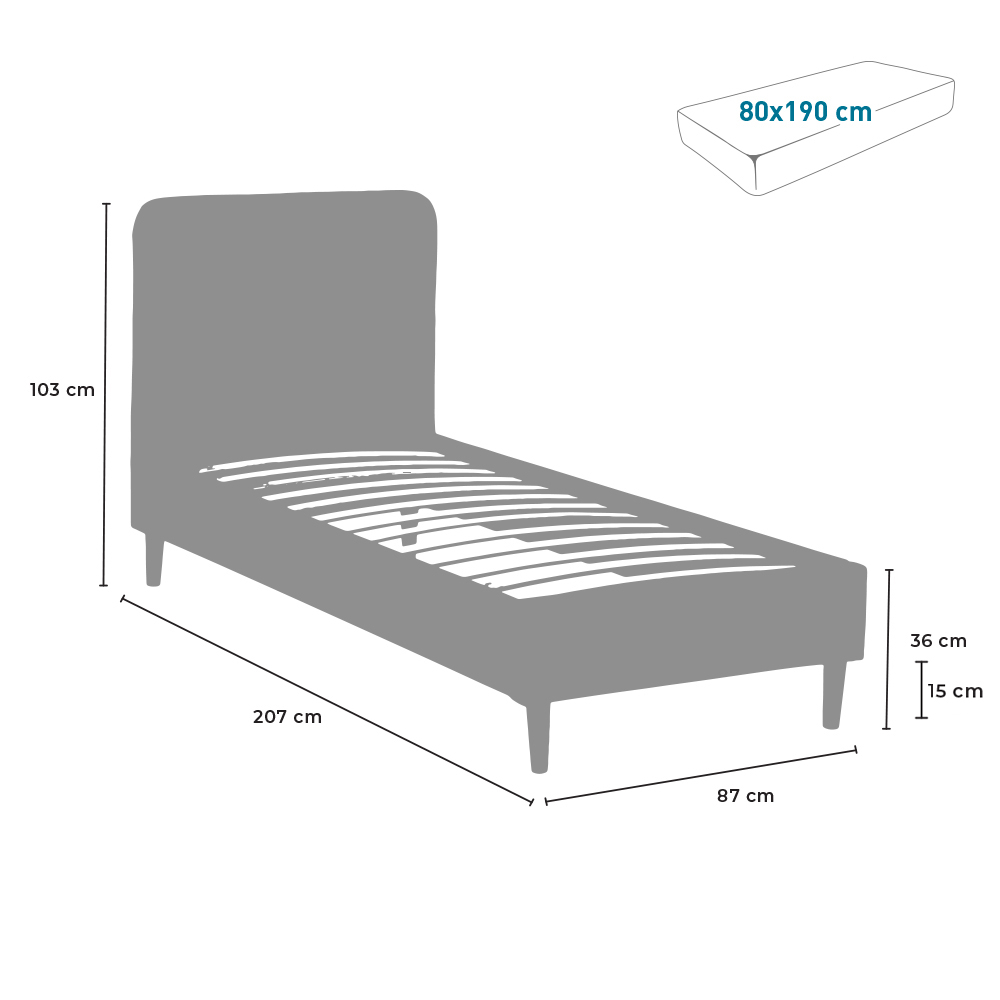 Sunny P1 French design container bed 120x200
